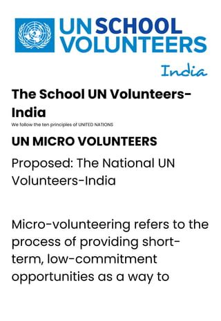 united nations short term volunteer.